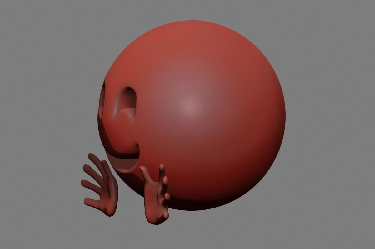 Emoji Hugging Face 3D model_27