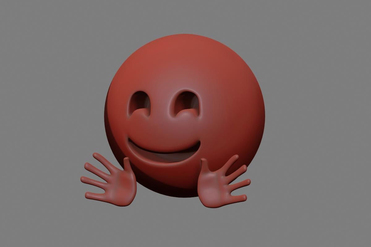 Emoji Hugging Face 3D model_24