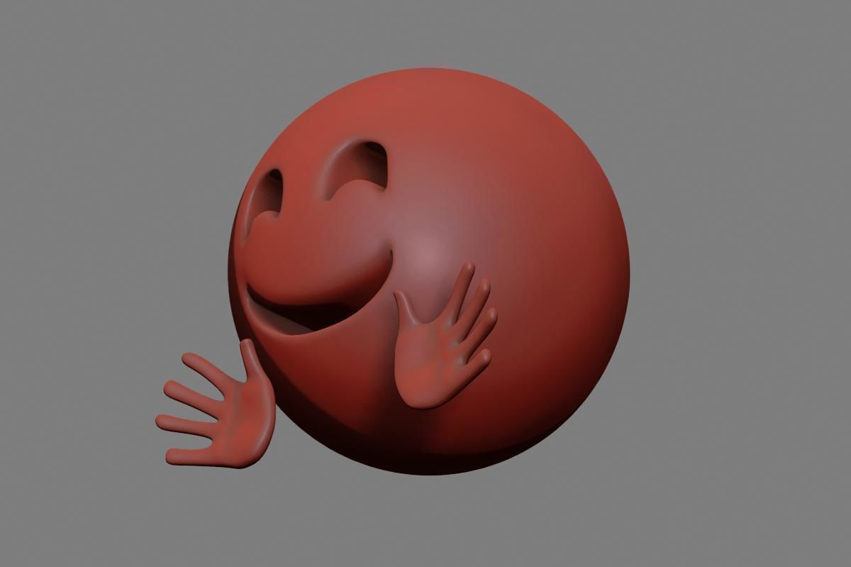 Emoji Hugging Face 3D model_29