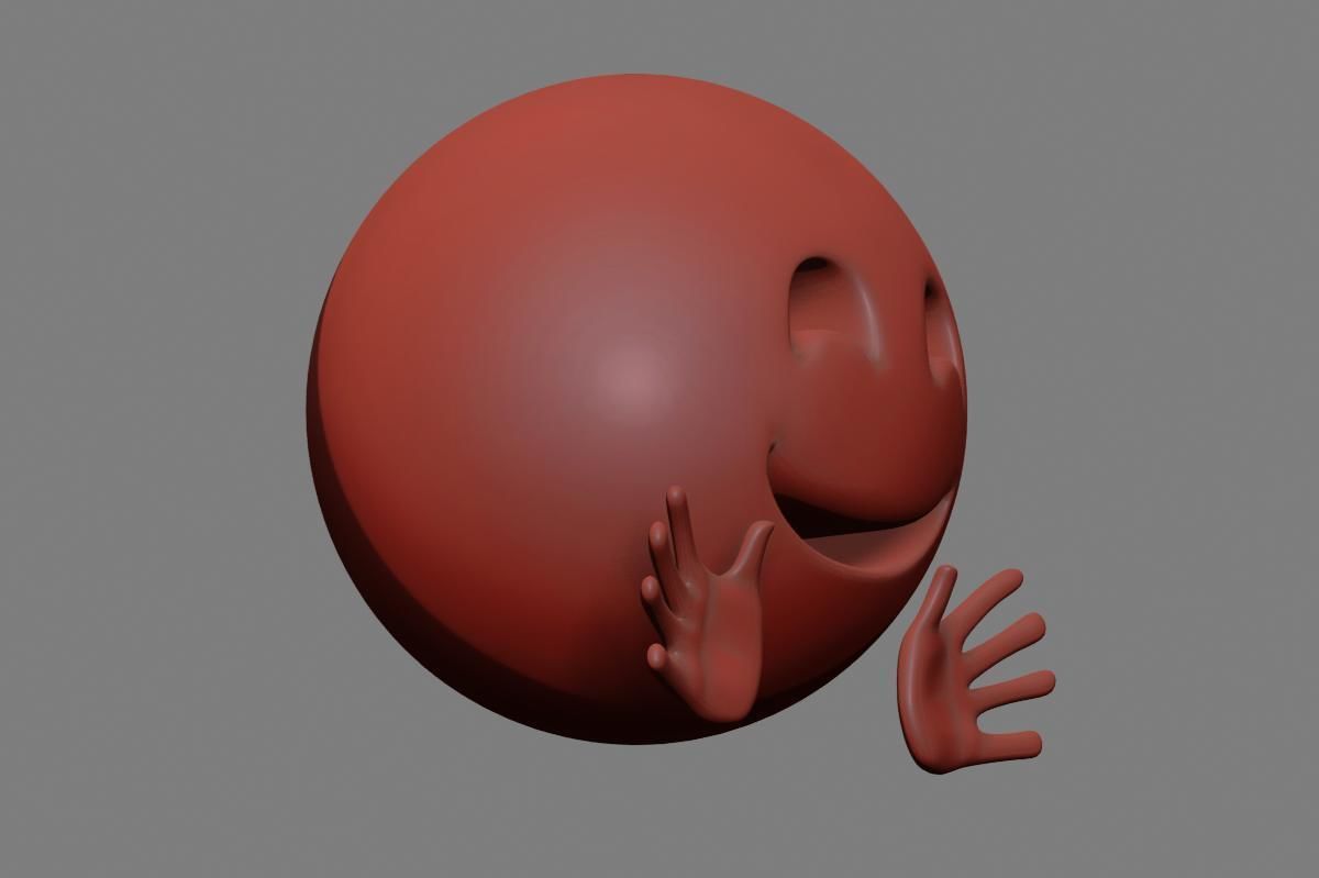 Emoji Hugging Face 3D model_35