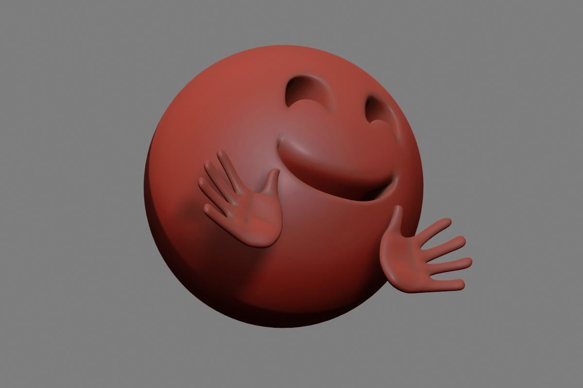 Emoji Hugging Face 3D model_33