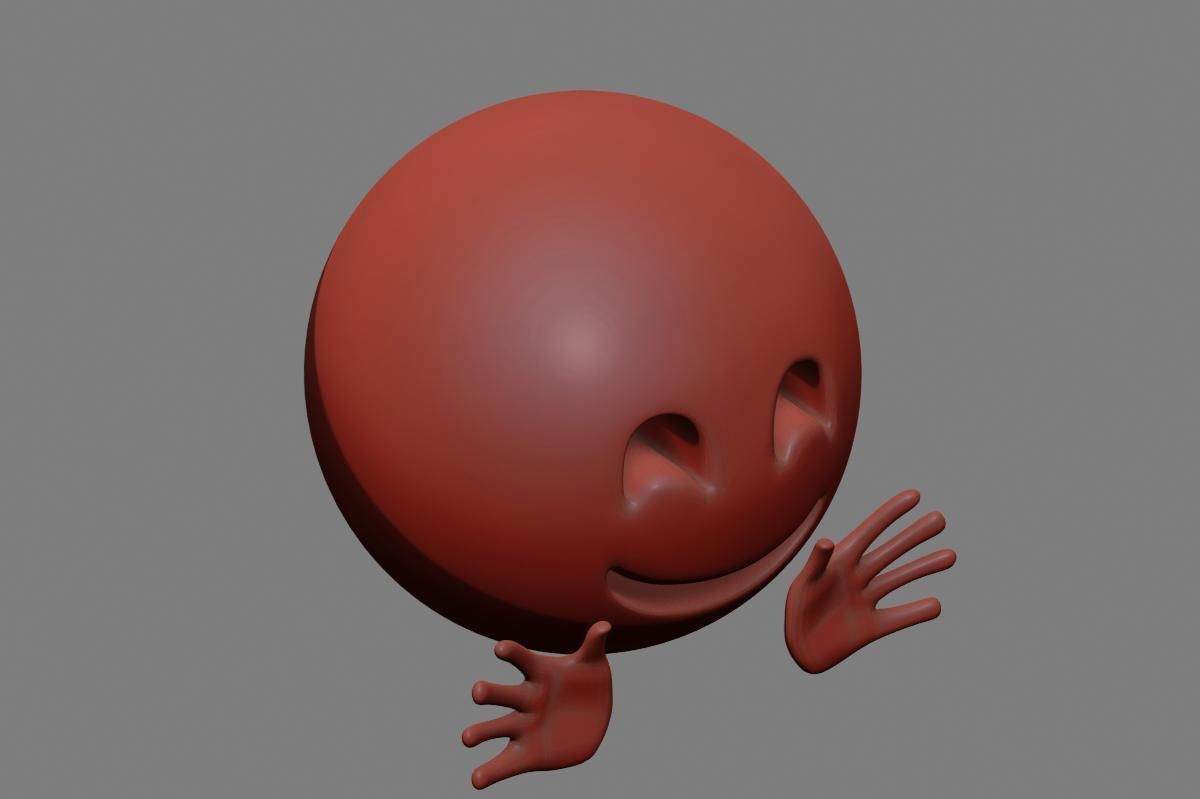 Emoji Hugging Face 3D model_38