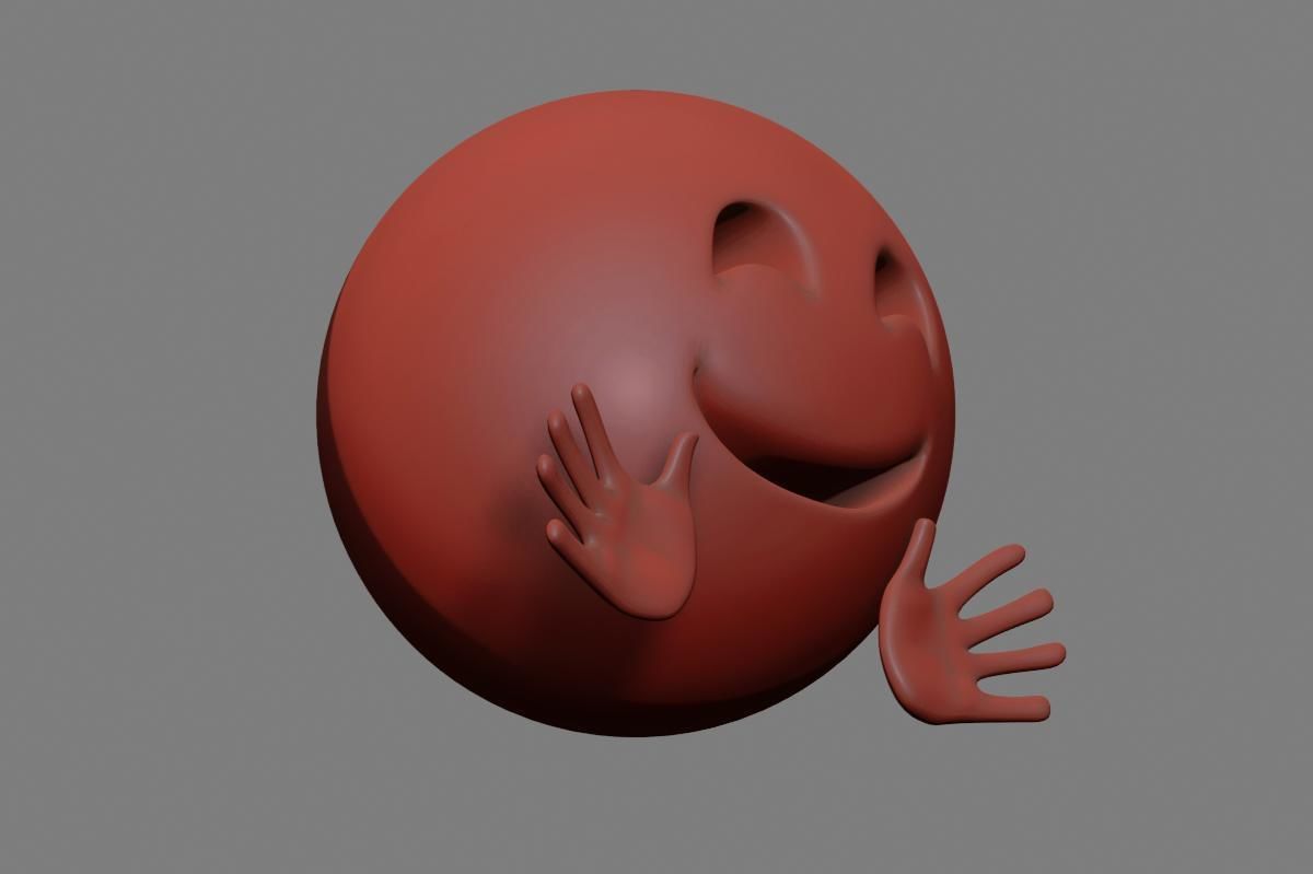 Emoji Hugging Face 3D model_34
