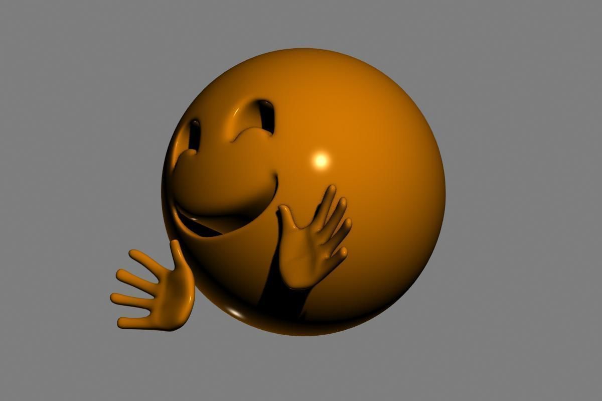 Emoji Hugging Face 3D model_8