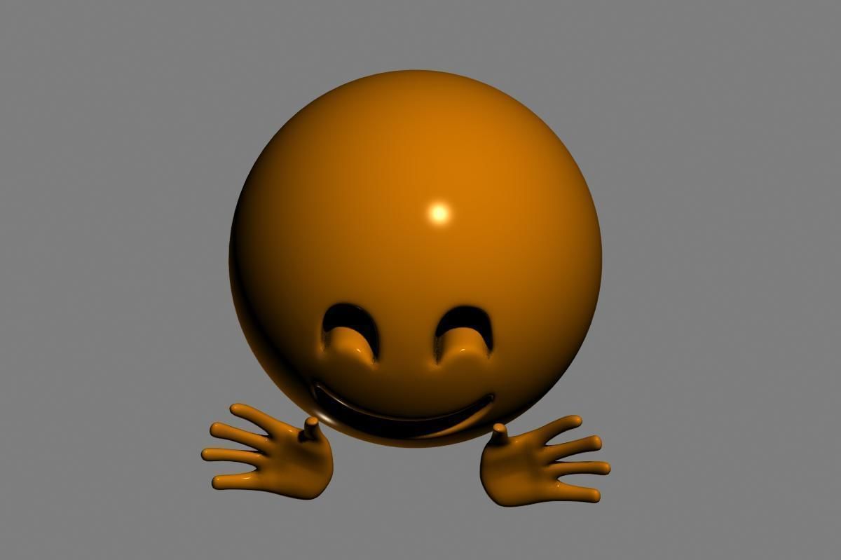 Emoji Hugging Face 3D model_19