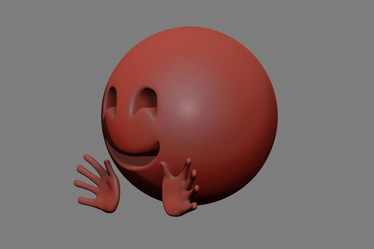 Emoji Hugging Face 3D model_26