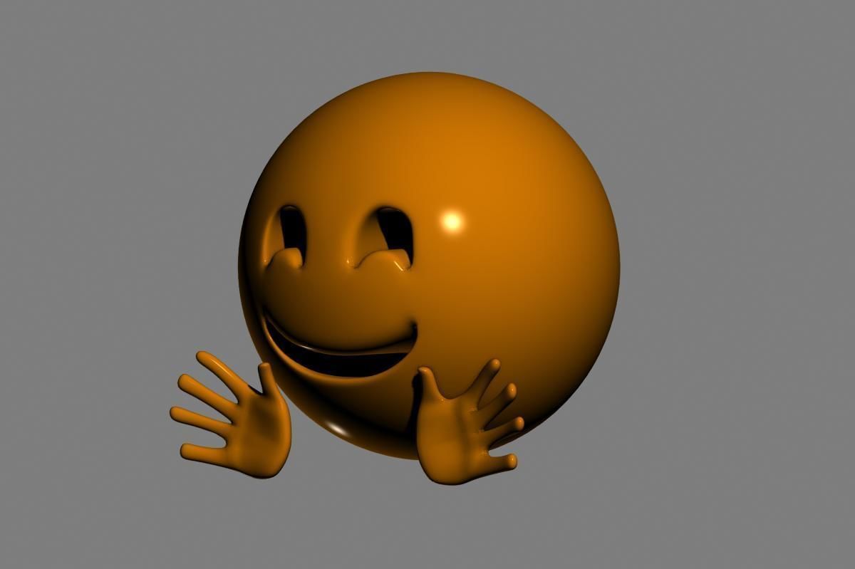 Emoji Hugging Face 3D model_4