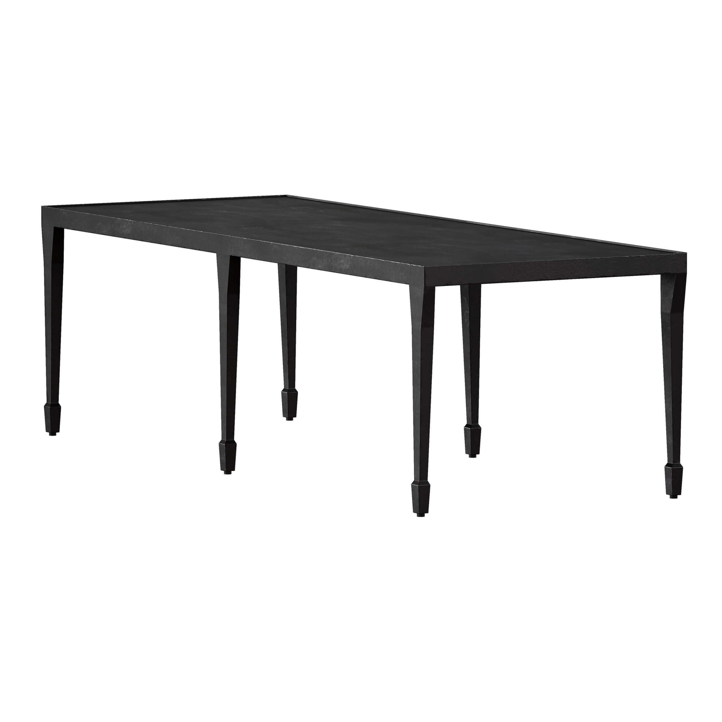 Silviano Rectangular Iron Coffee Table Crate and Barrel 3D model_3