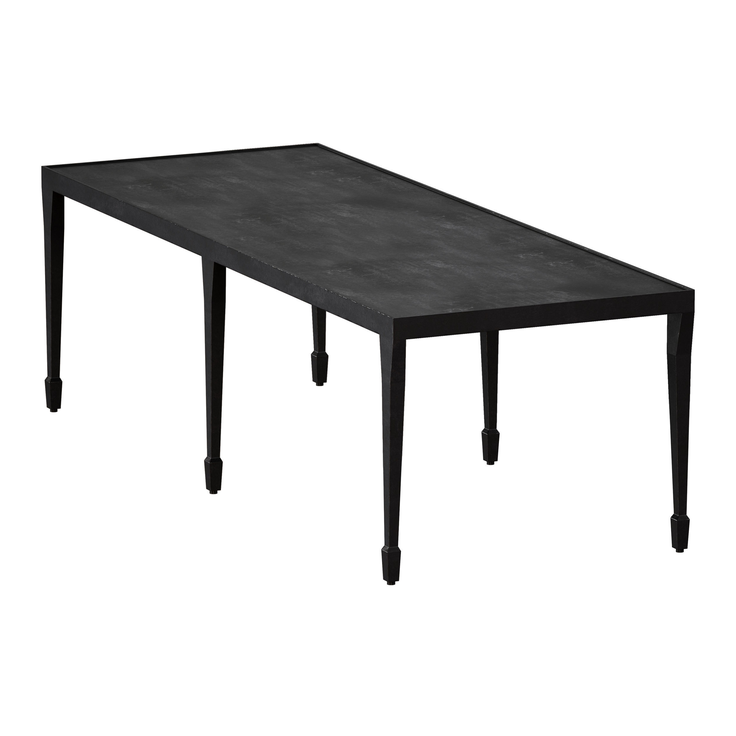 Silviano Rectangular Iron Coffee Table Crate and Barrel 3D model_2