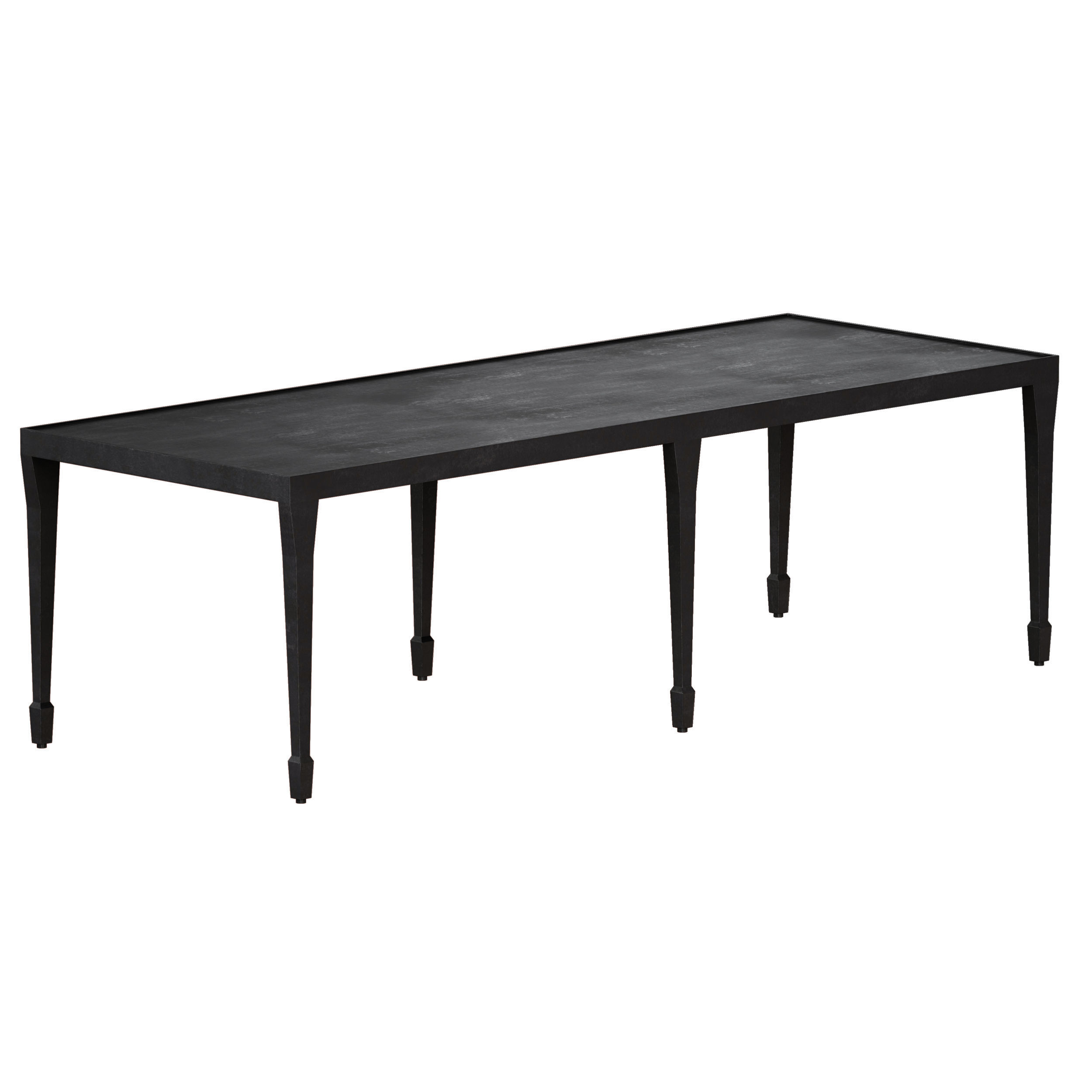 Silviano Rectangular Iron Coffee Table Crate and Barrel 3D model_1