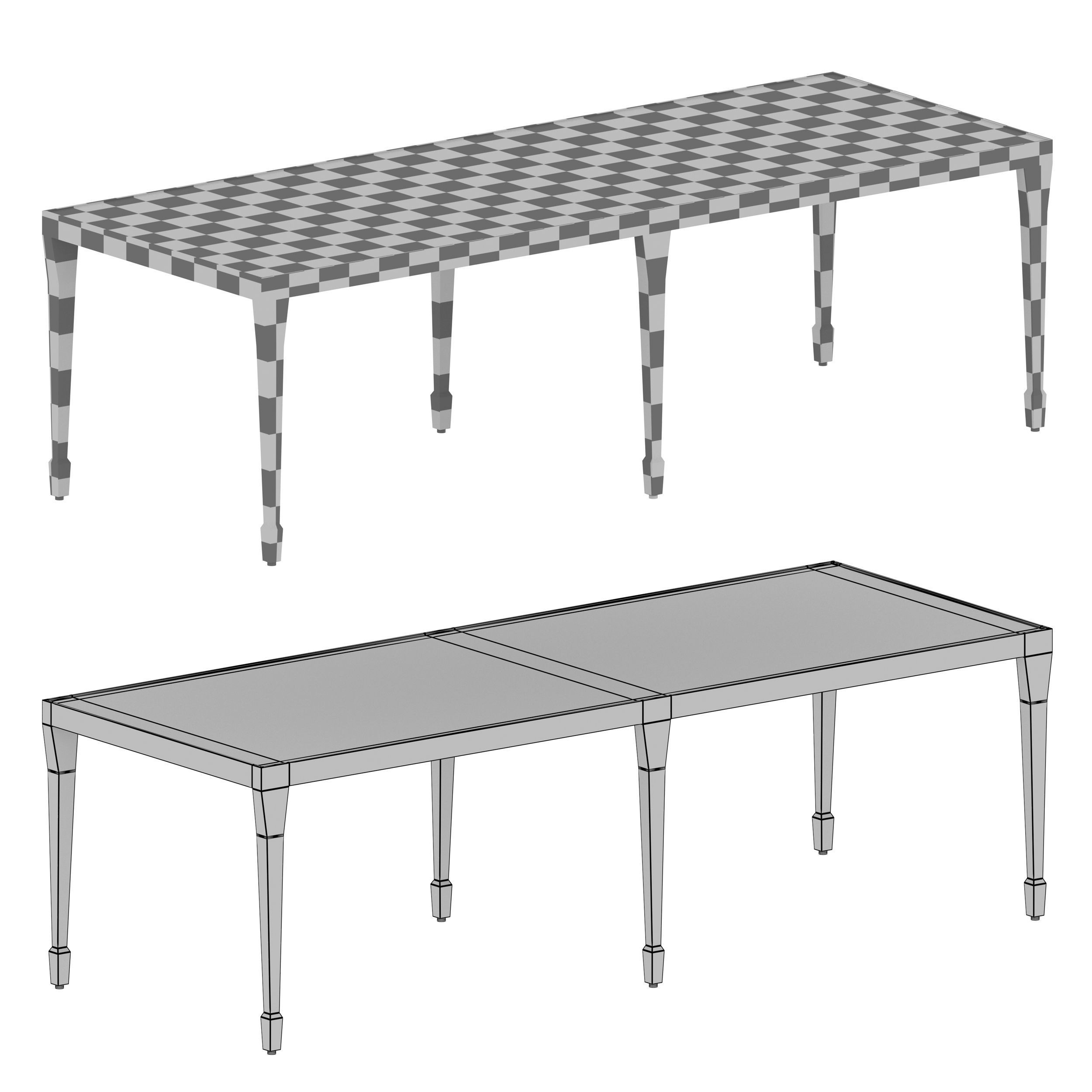 Silviano Rectangular Iron Coffee Table Crate and Barrel 3D model_8