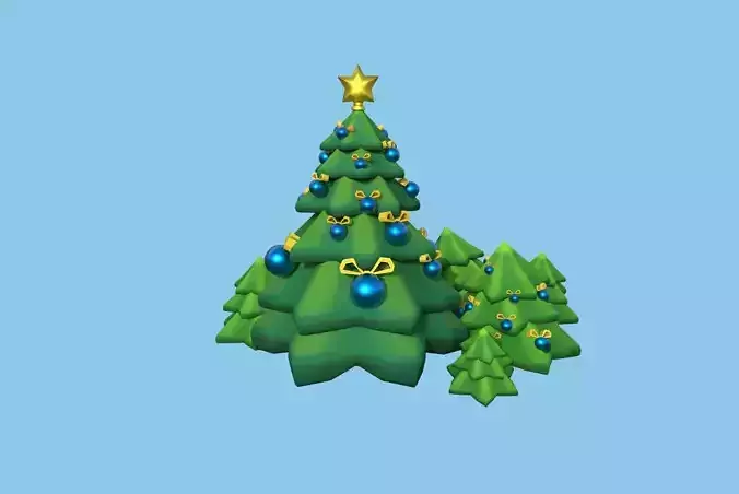 christmas tree Low-poly 3D model