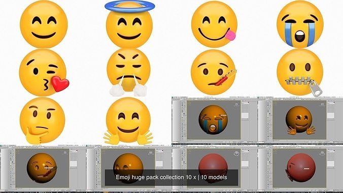 Emoji huge pack collection 10 x 