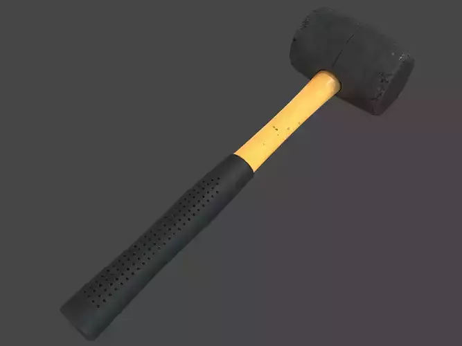 Rubber Mallet Low-poly 3D model