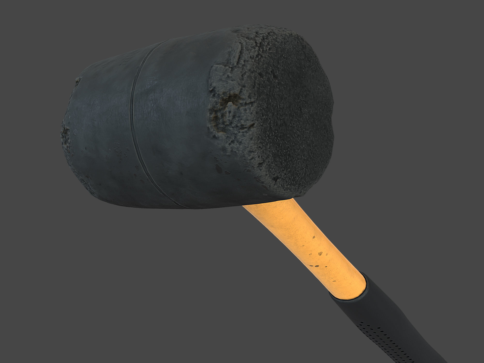 Rubber Mallet Low-poly 3D model_7