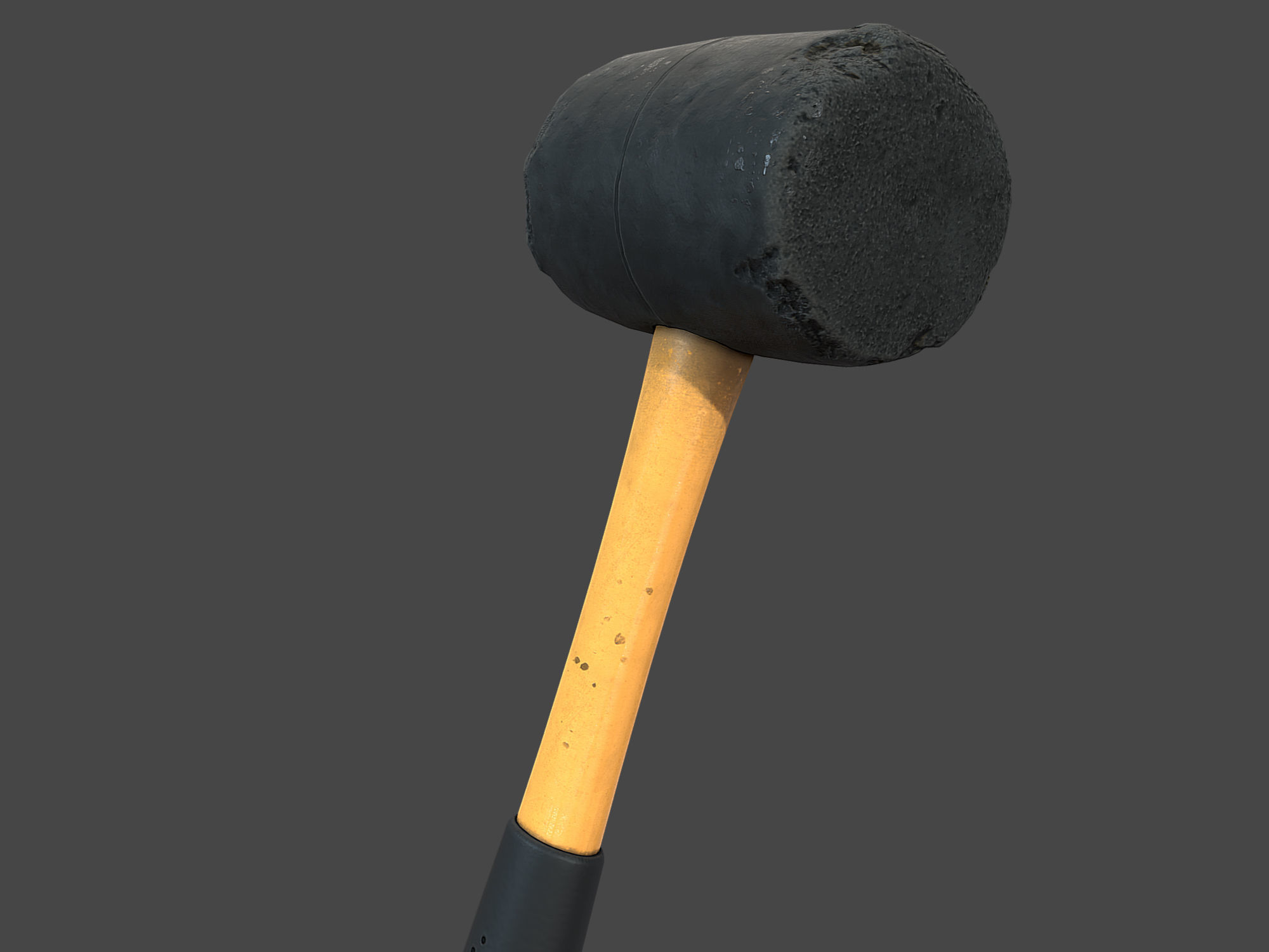 Rubber Mallet Low-poly 3D model_3