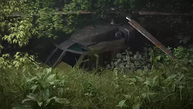 UH-60 Blackhawk jungle destroyed