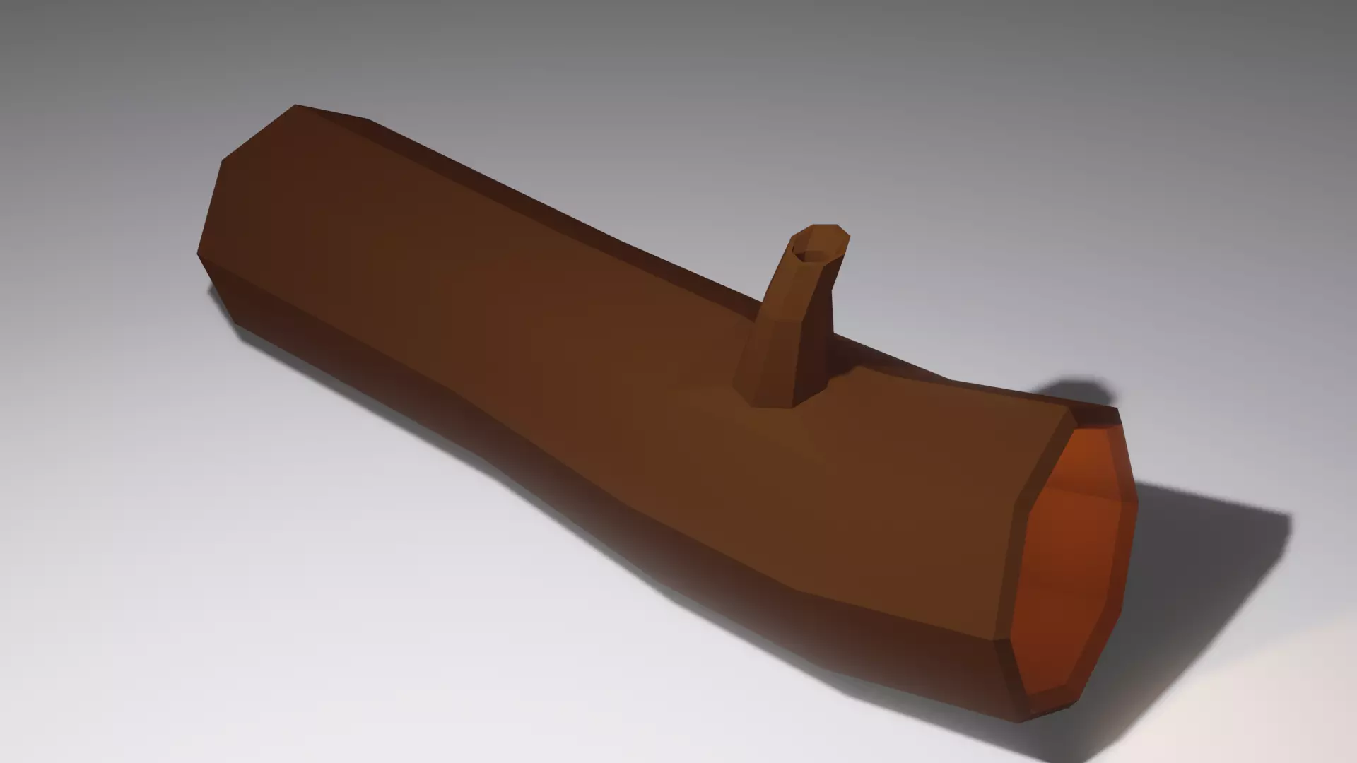A lowpoly Log pipe Low-poly 3D model_0