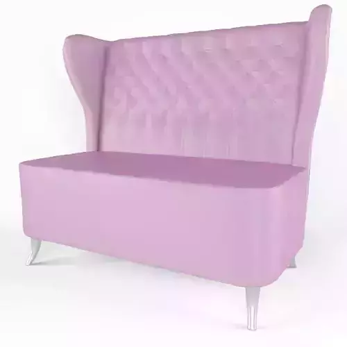 Model sofa leather with chrome legs