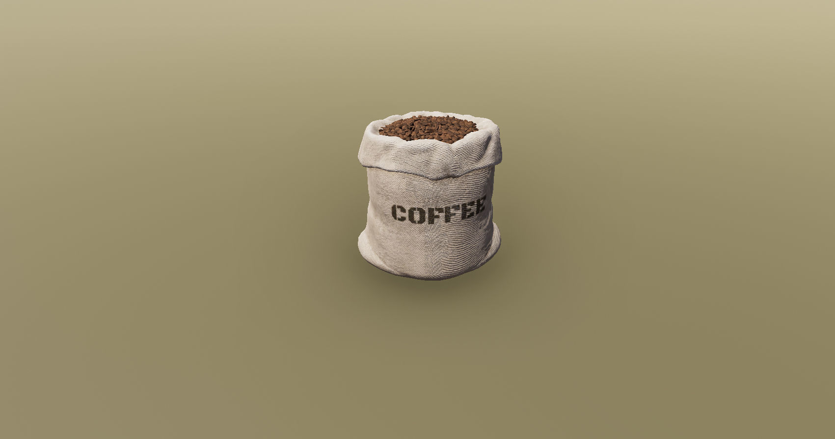 Bag of coffee beans PBR  Low-poly 3D model_5