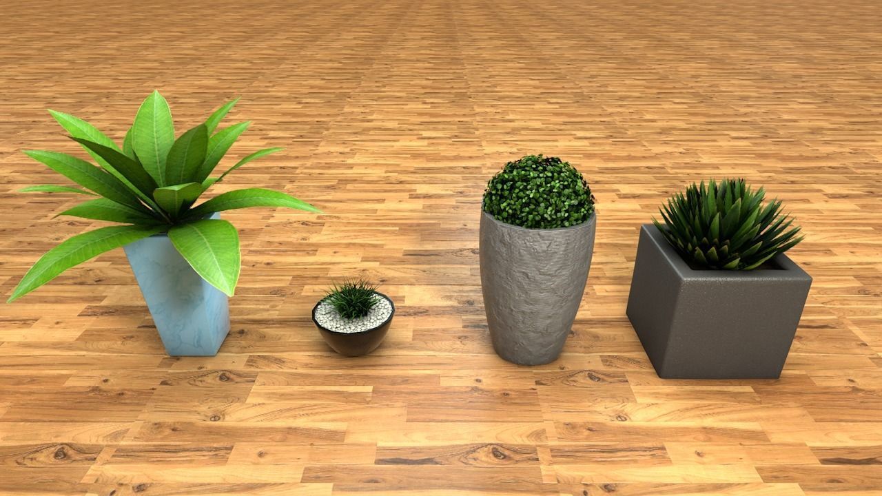 Flower pots 3D model_5