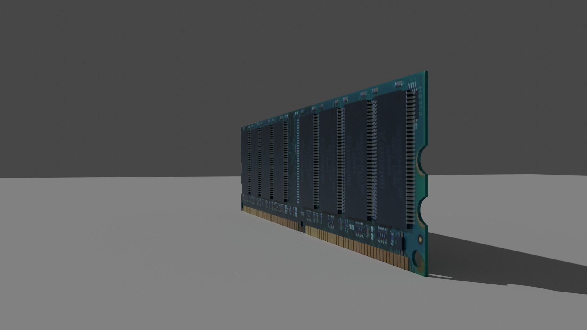 1Gb Ram stick 1333mhz - old ram Low-poly 3D model_7