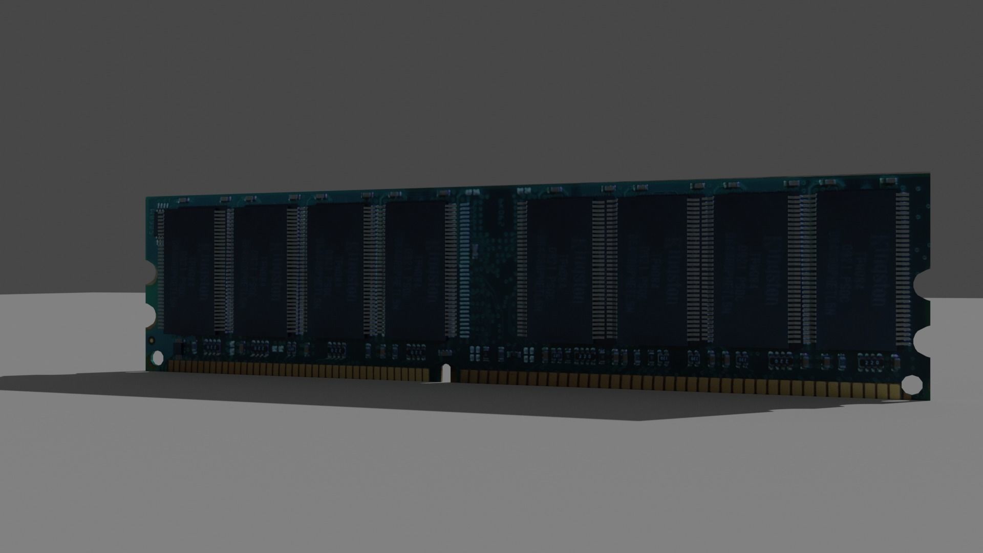 1Gb Ram stick 1333mhz - old ram Low-poly 3D model_20
