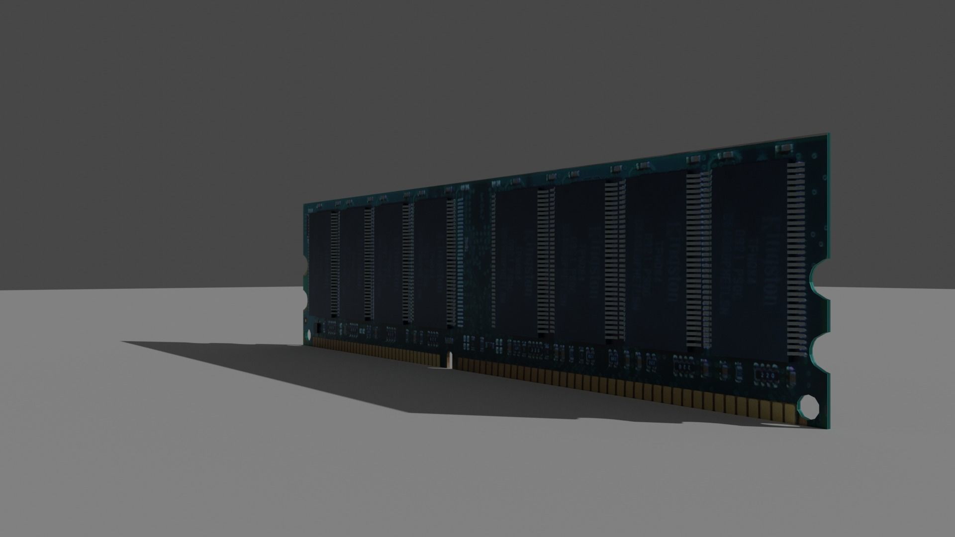 1Gb Ram stick 1333mhz - old ram Low-poly 3D model_18