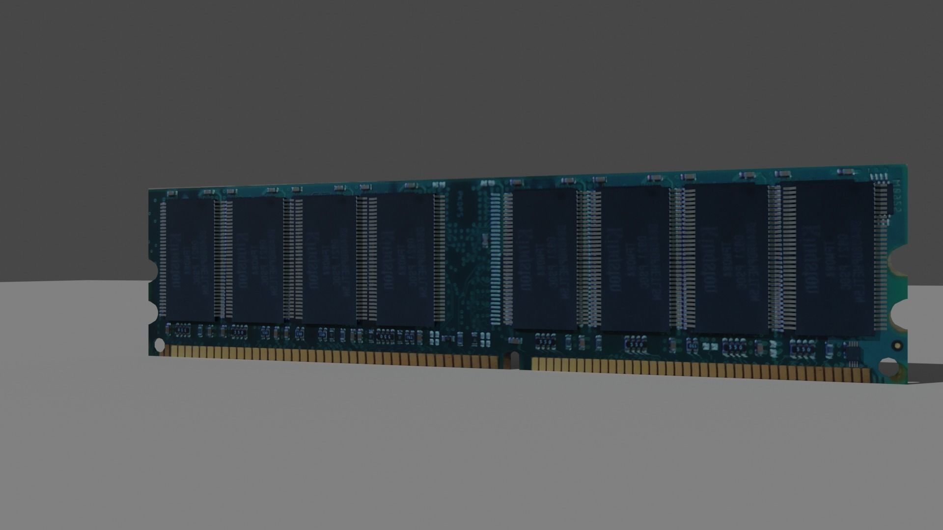 1Gb Ram stick 1333mhz - old ram Low-poly 3D model_10