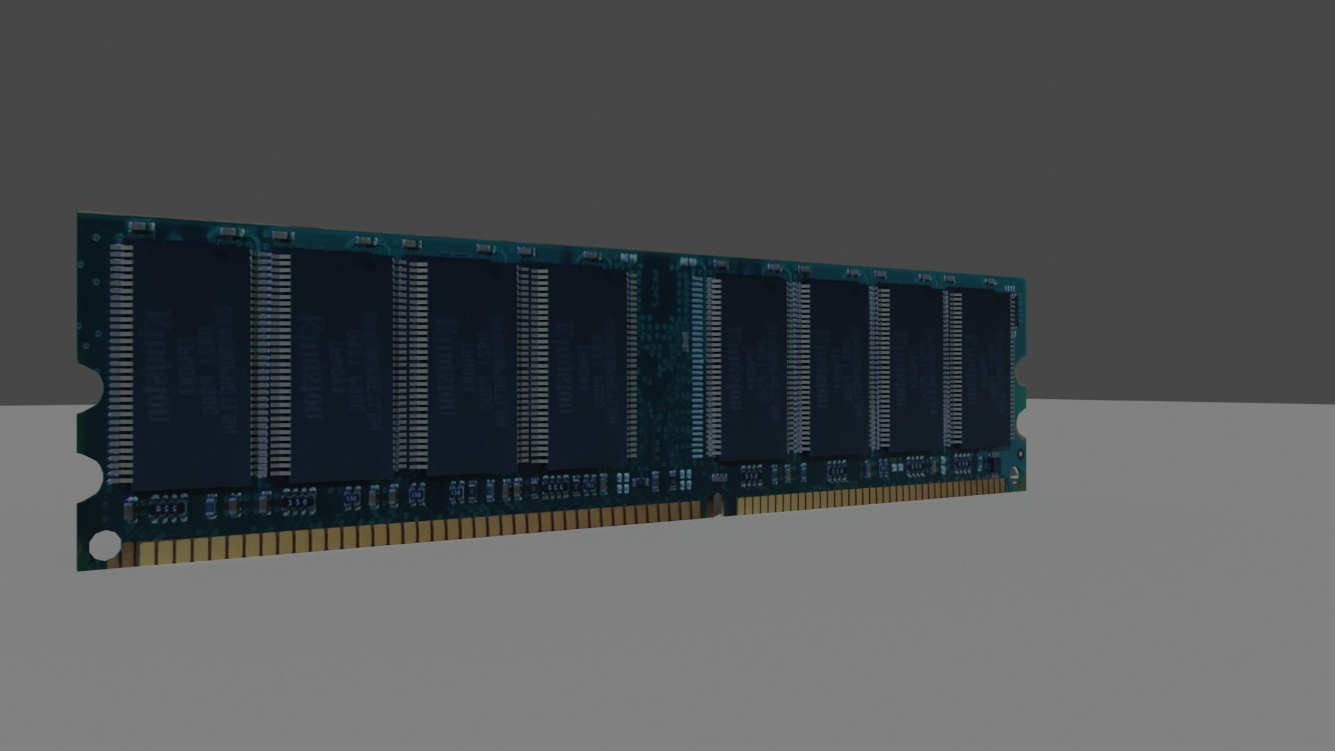 1Gb Ram stick 1333mhz - old ram Low-poly 3D model_13