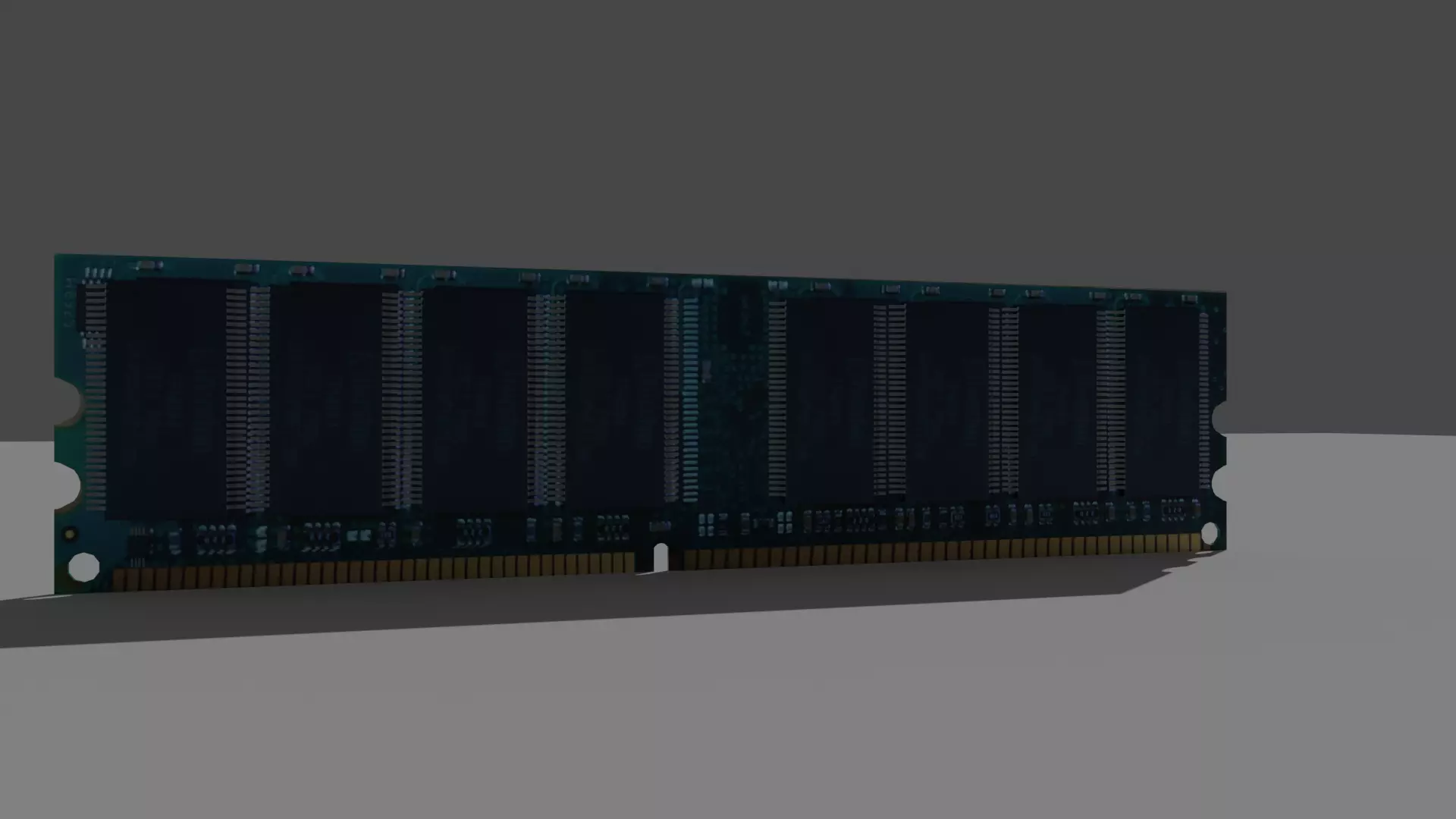 1Gb Ram stick 1333mhz - old ram Low-poly 3D model_0