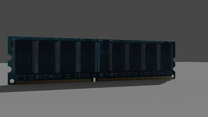 1Gb Ram stick 1333mhz - old ram Low-poly 3D model