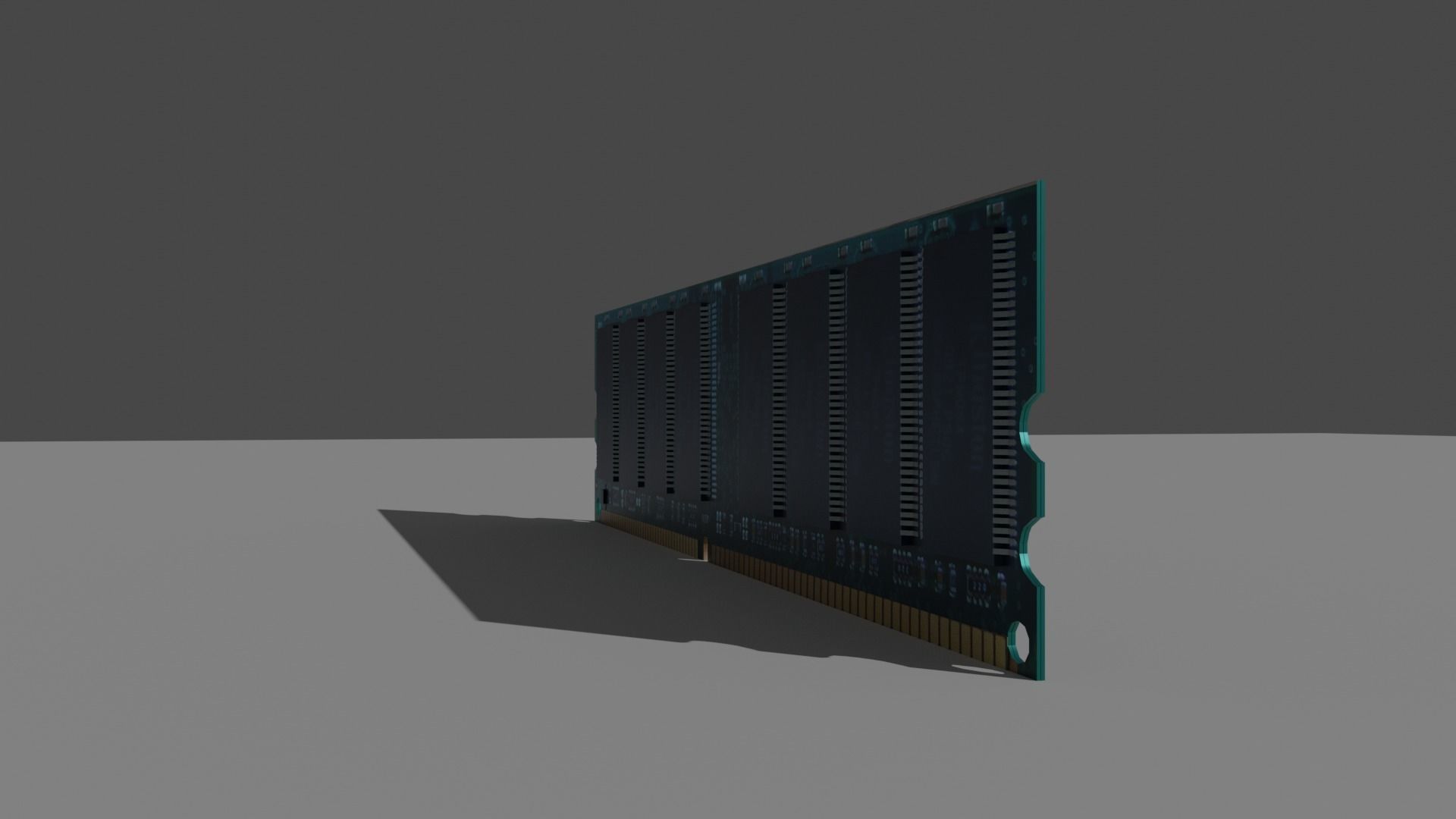 1Gb Ram stick 1333mhz - old ram Low-poly 3D model_17