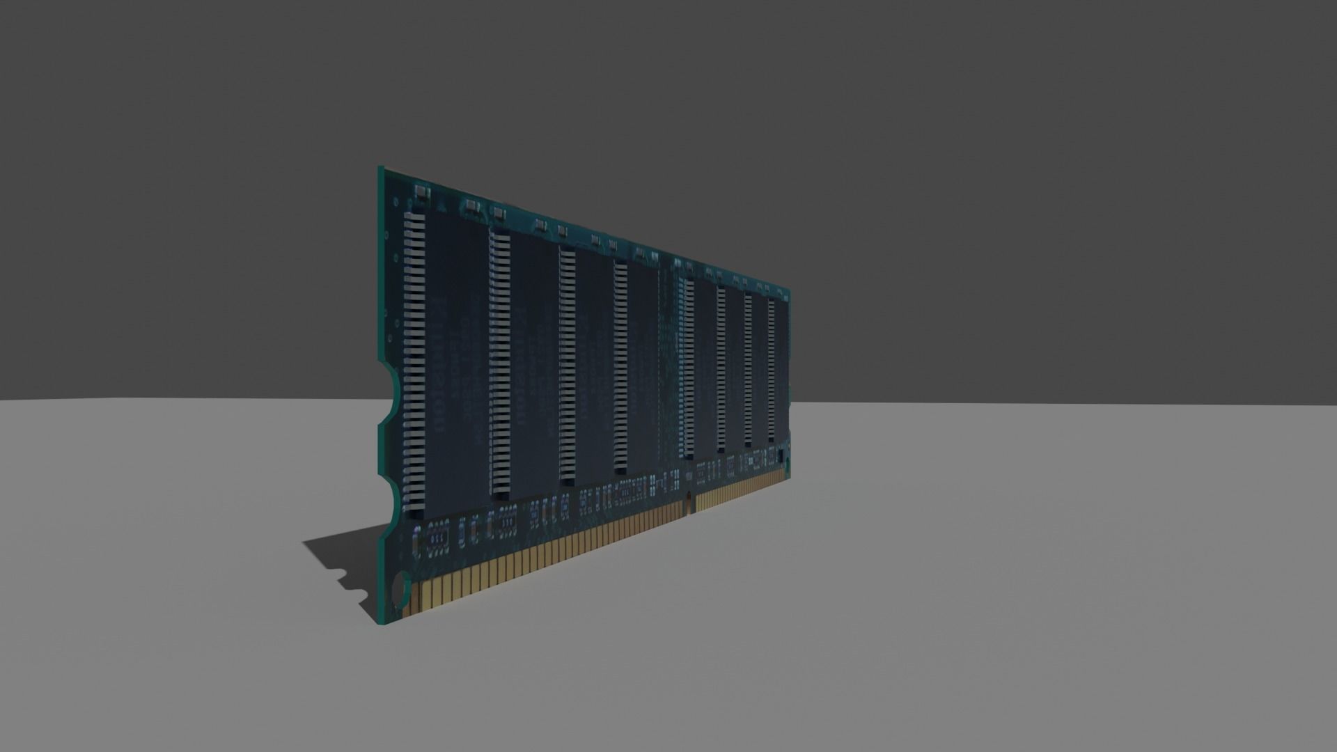 1Gb Ram stick 1333mhz - old ram Low-poly 3D model_15