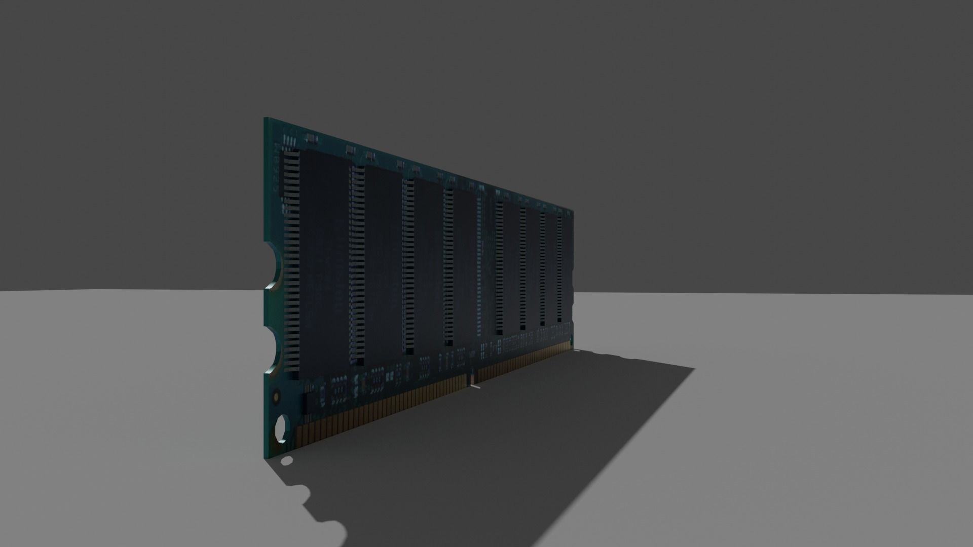 1Gb Ram stick 1333mhz - old ram Low-poly 3D model_5