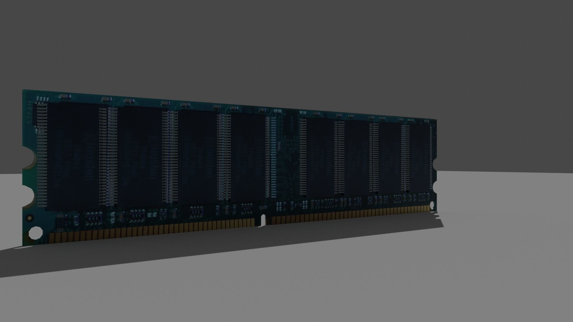 1Gb Ram stick 1333mhz - old ram Low-poly 3D model_3