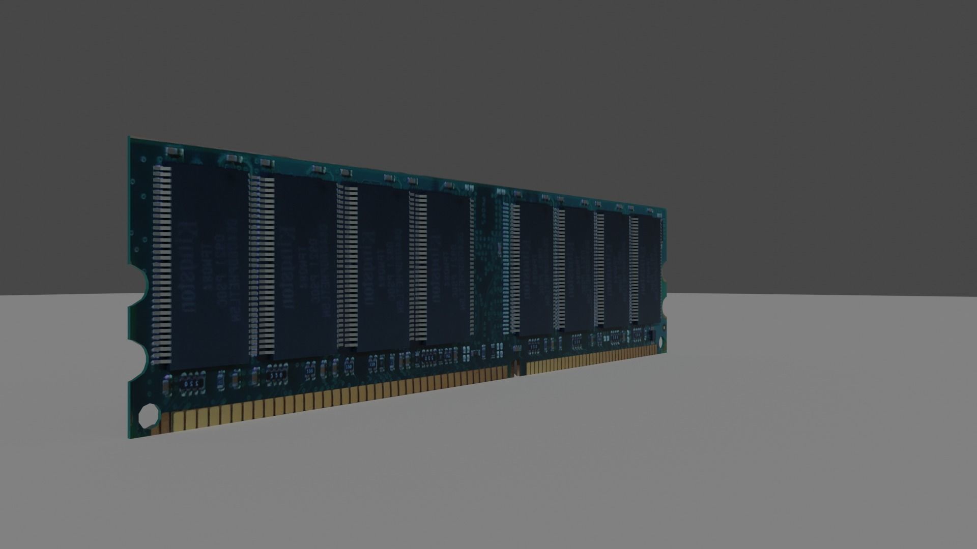 1Gb Ram stick 1333mhz - old ram Low-poly 3D model_14