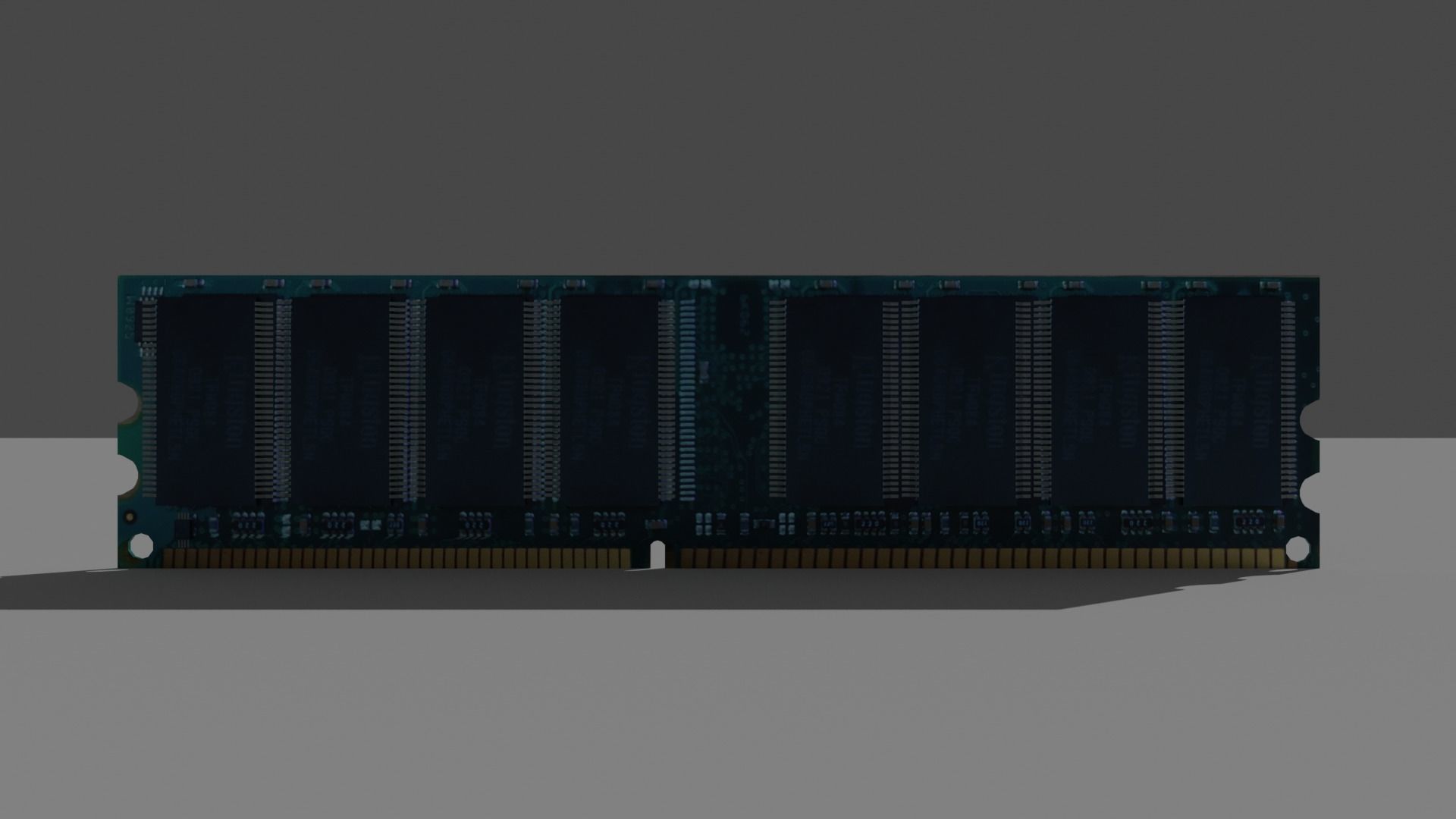 1Gb Ram stick 1333mhz - old ram Low-poly 3D model_21