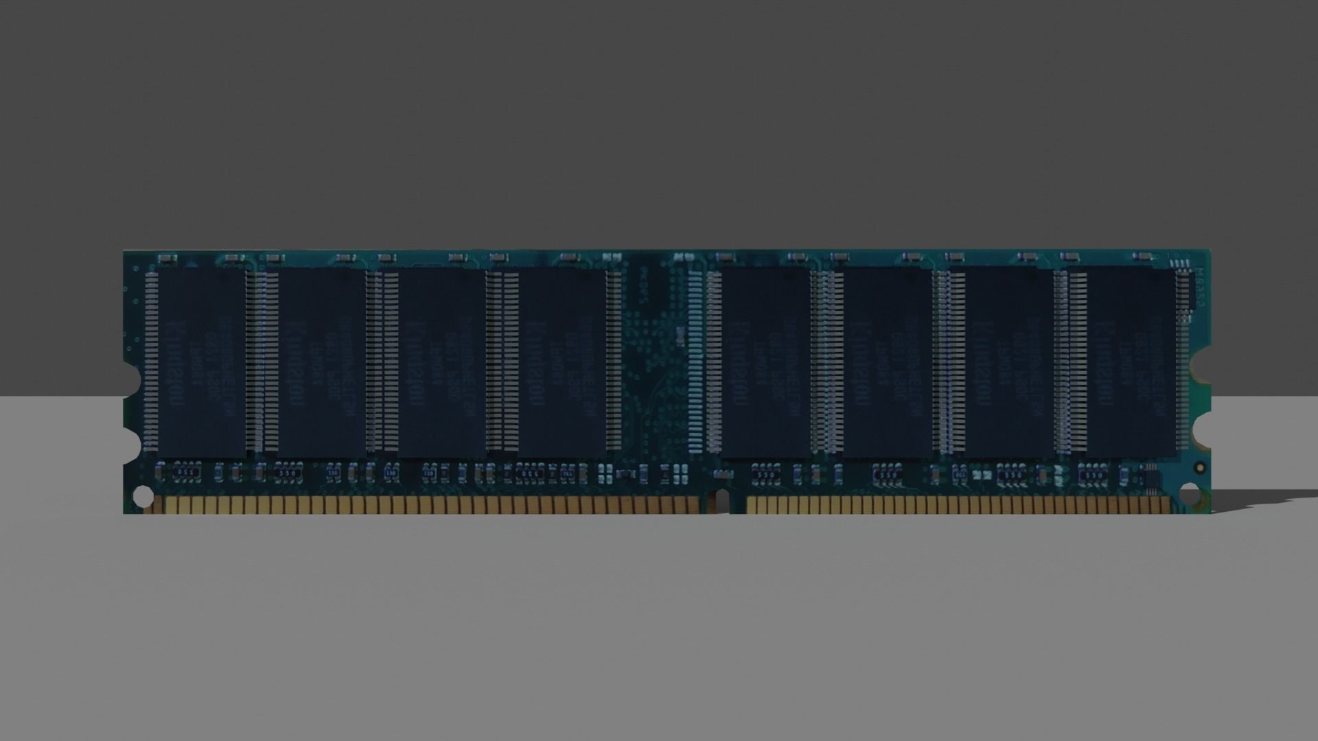 1Gb Ram stick 1333mhz - old ram Low-poly 3D model_11