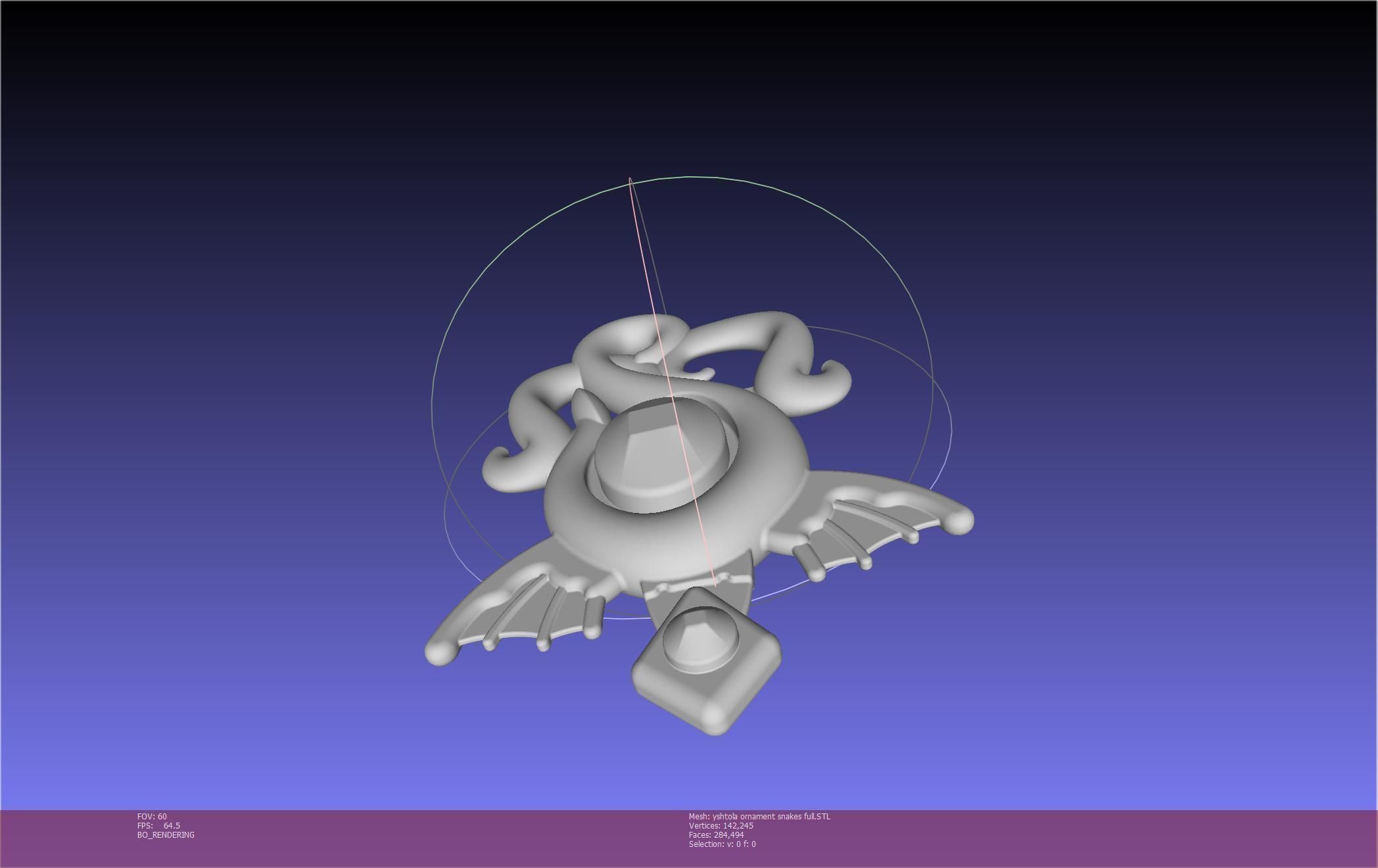 Final Fantasy XIV Yshtola Snake Pendant Basic Model 3D print model_16