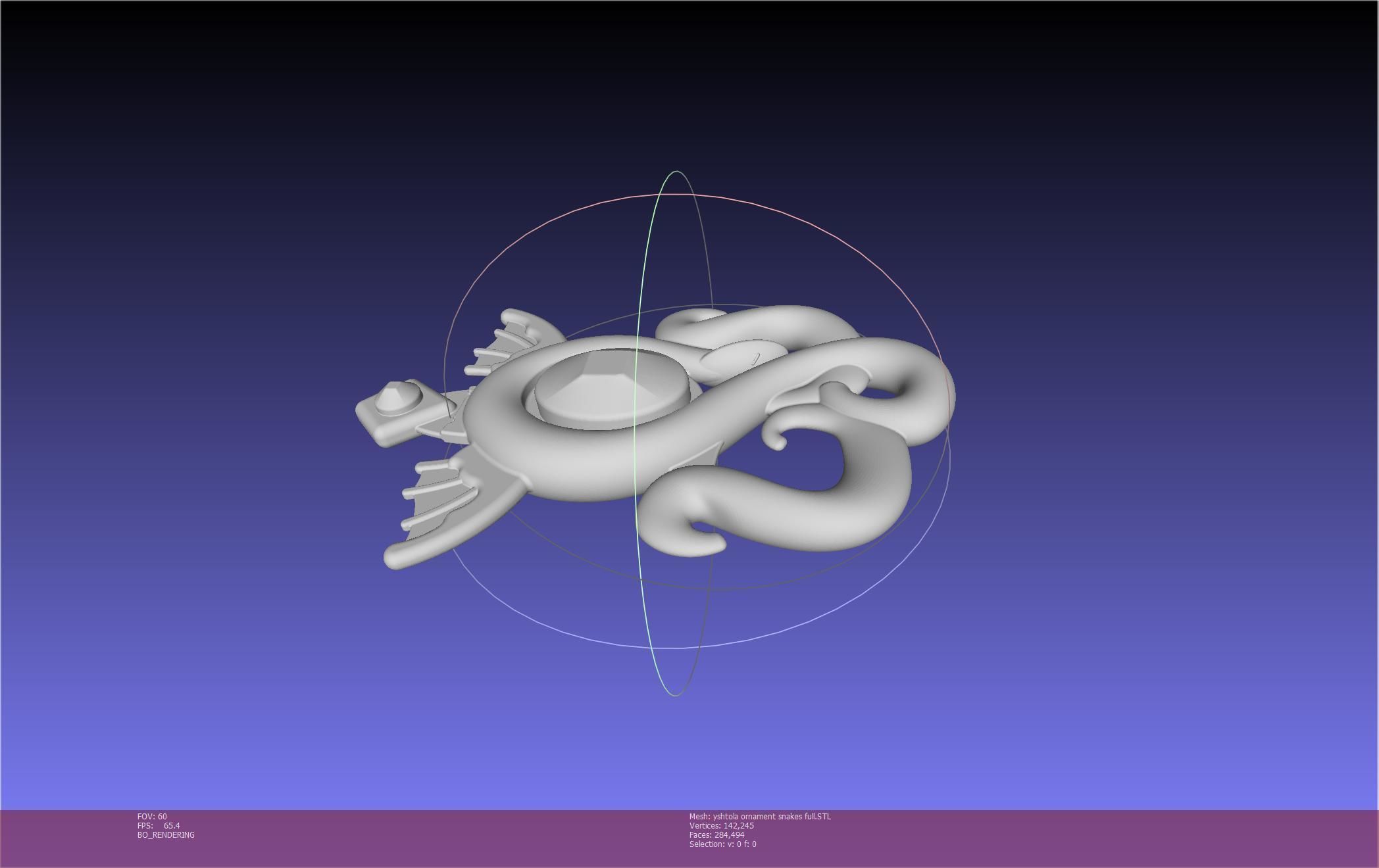 Final Fantasy XIV Yshtola Snake Pendant Basic Model 3D print model_11