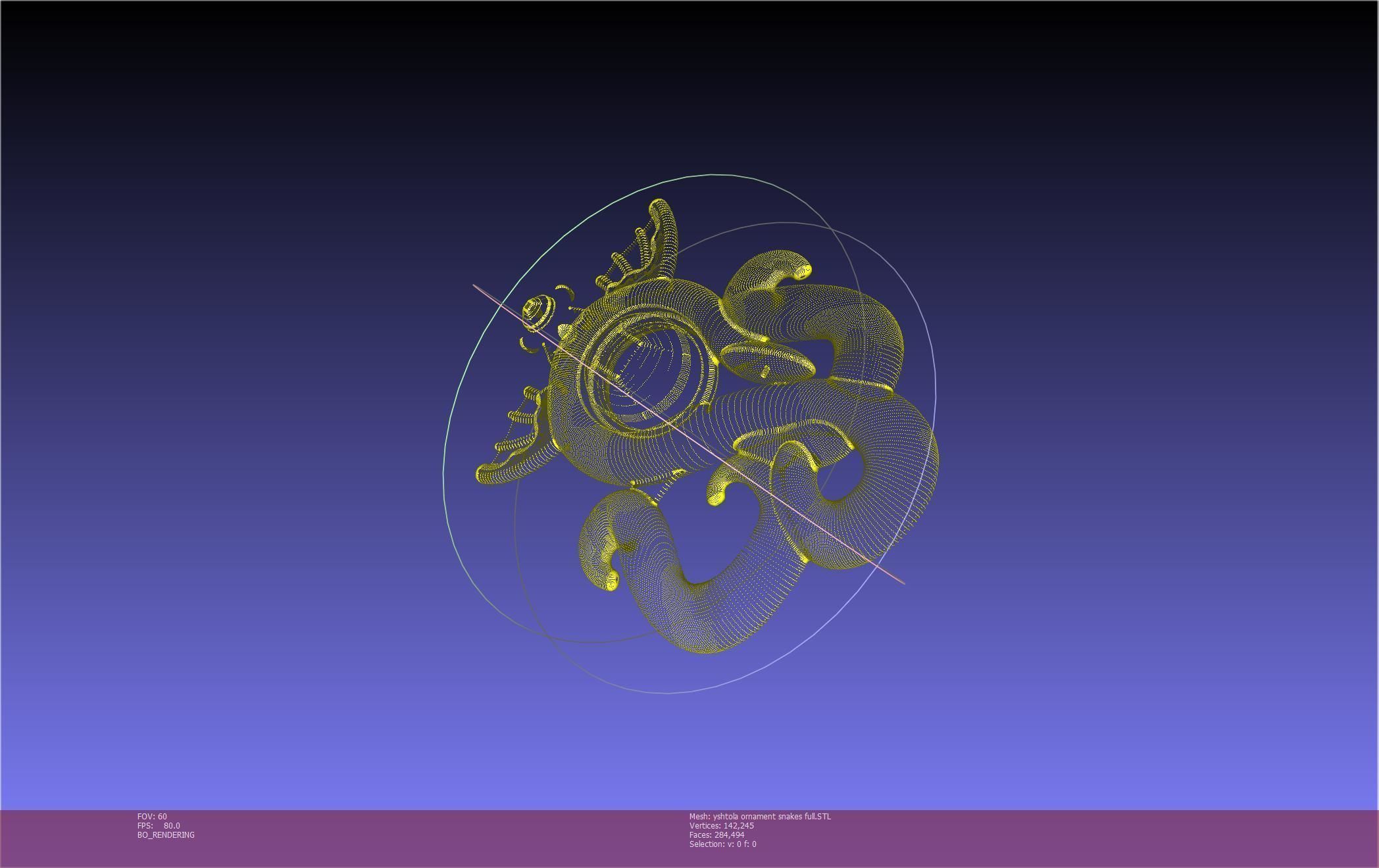 Final Fantasy XIV Yshtola Snake Pendant Basic Model 3D print model_57