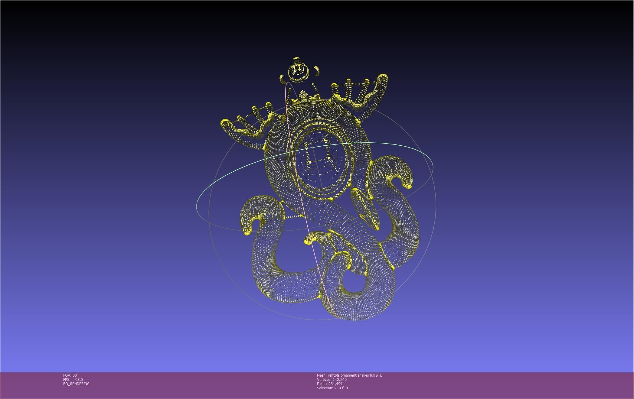 Final Fantasy XIV Yshtola Snake Pendant Basic Model 3D print model_62