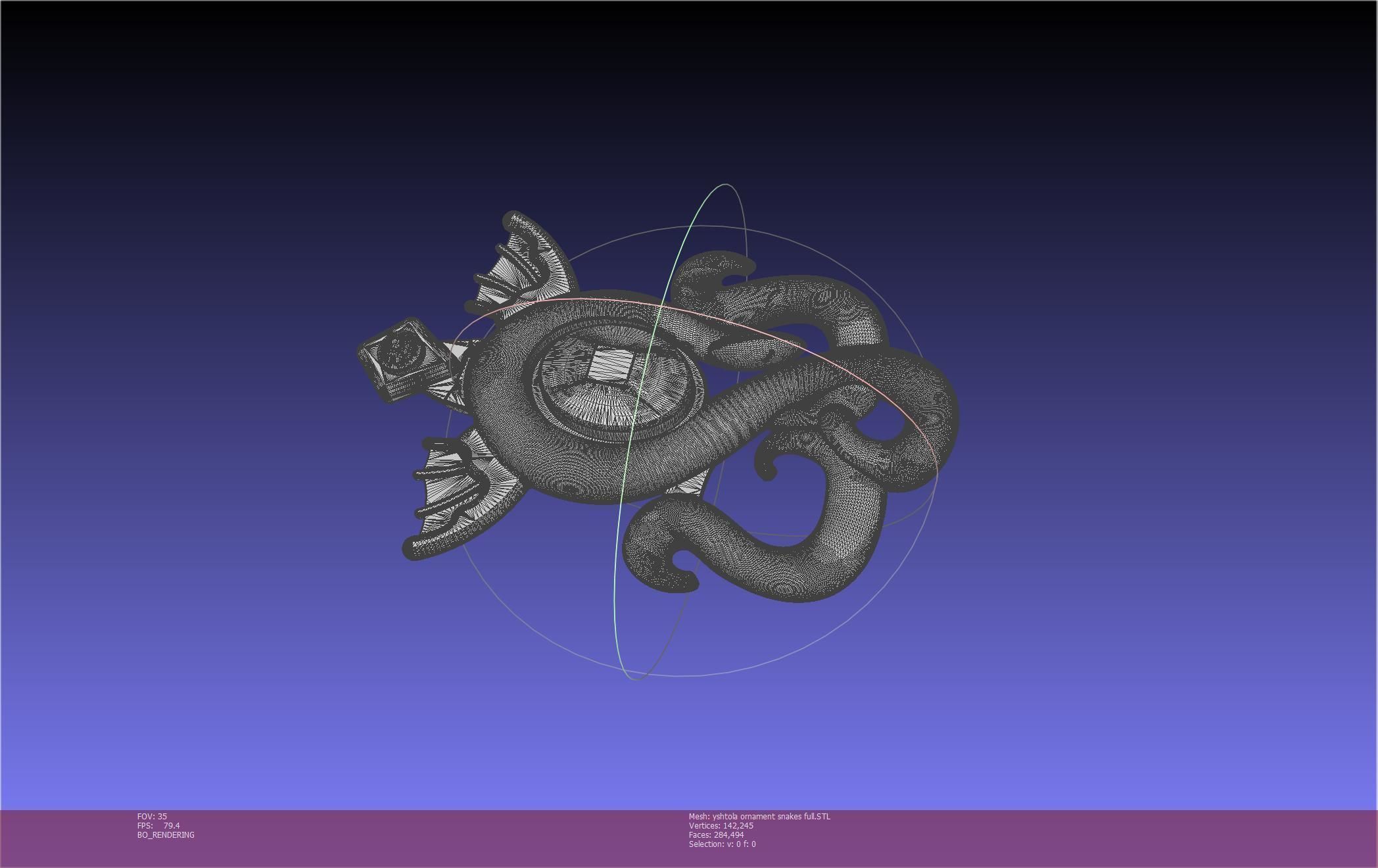 Final Fantasy XIV Yshtola Snake Pendant Basic Model 3D print model_65