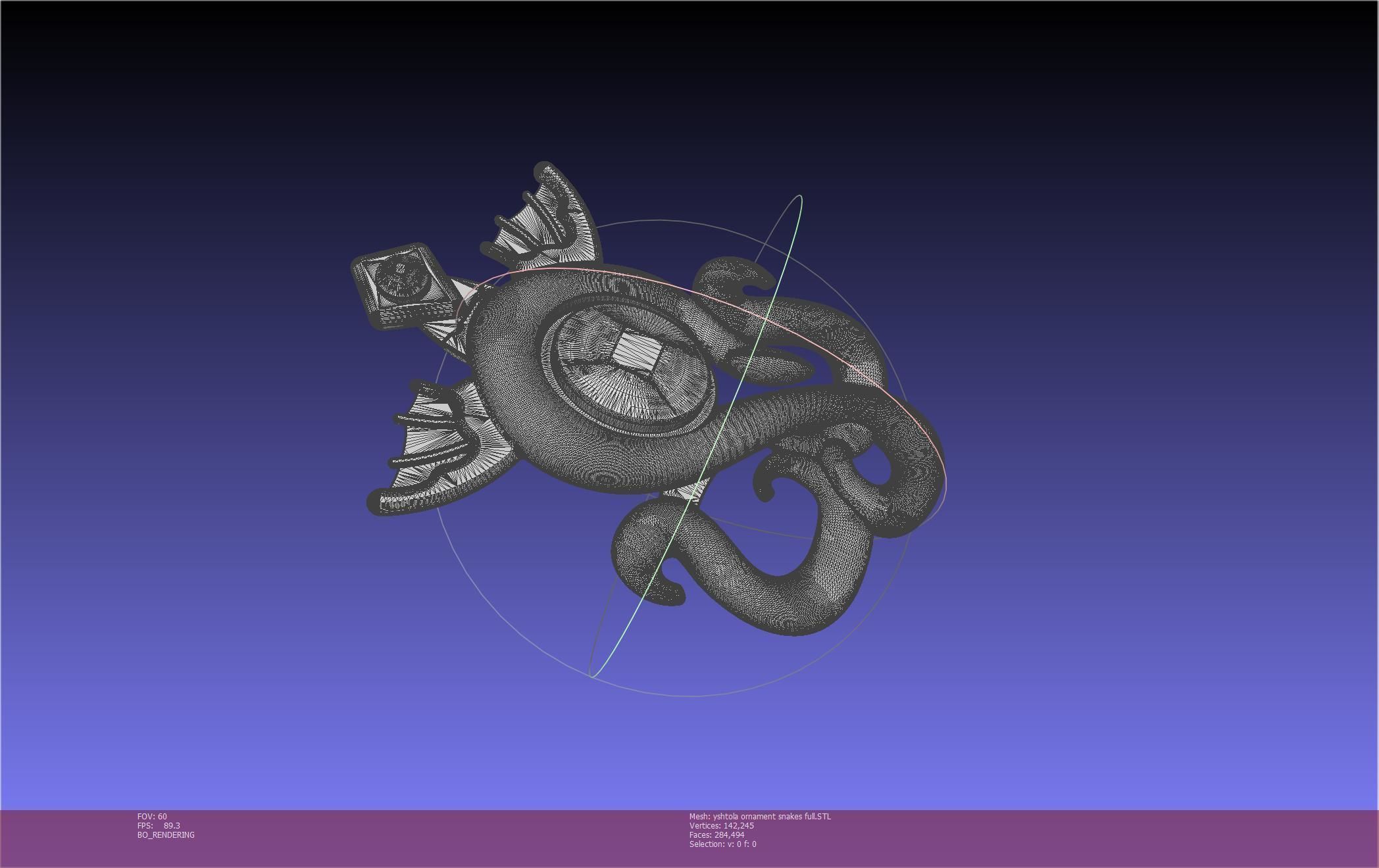 Final Fantasy XIV Yshtola Snake Pendant Basic Model 3D print model_46