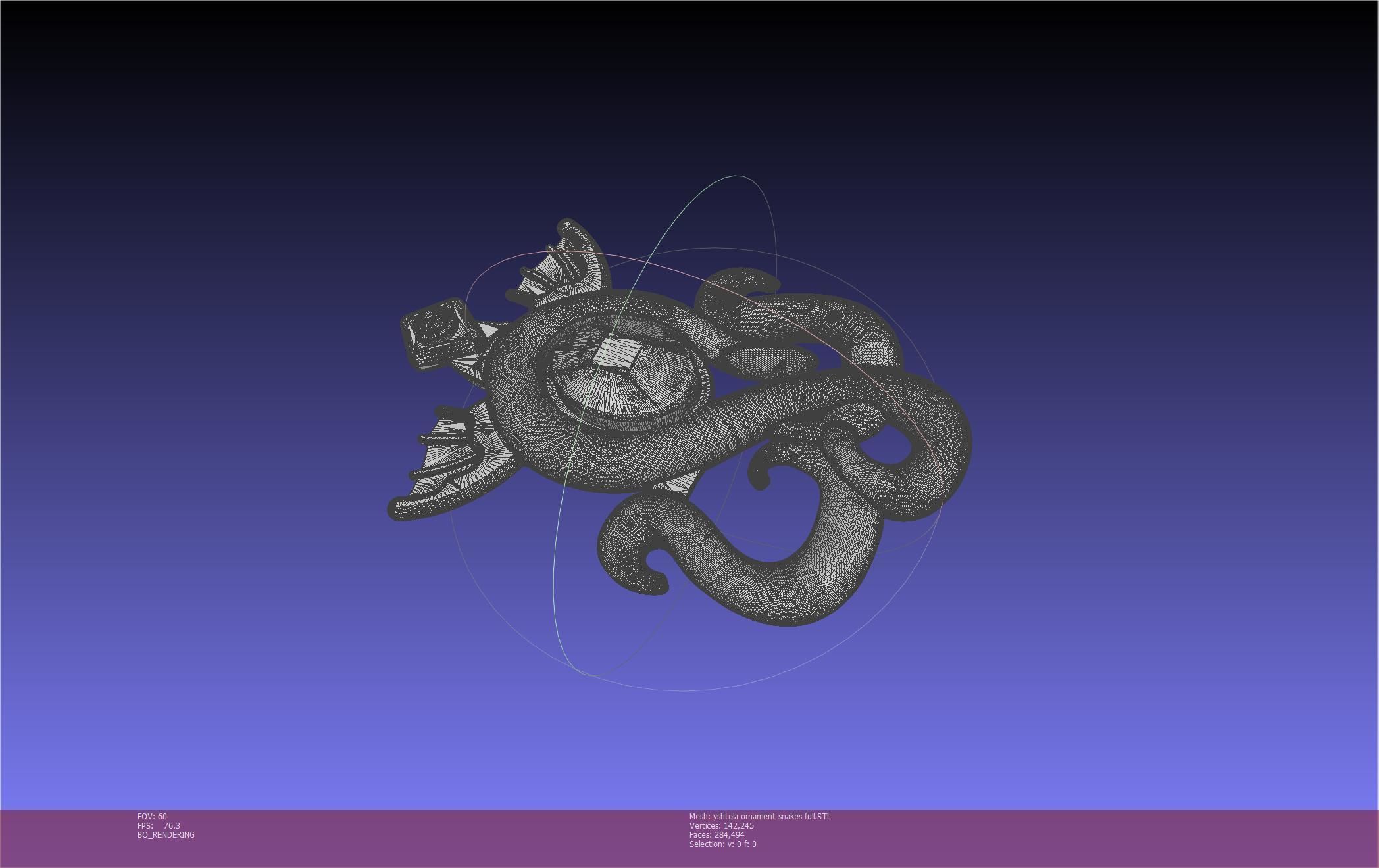 Final Fantasy XIV Yshtola Snake Pendant Basic Model 3D print model_29