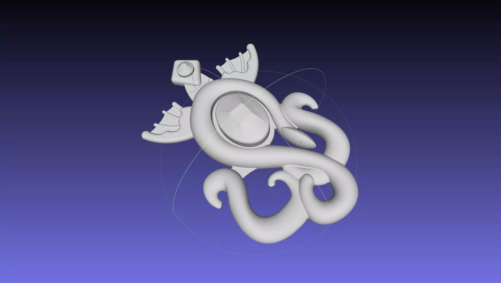 Final Fantasy XIV Yshtola Snake Pendant Basic Model 3D print model_0