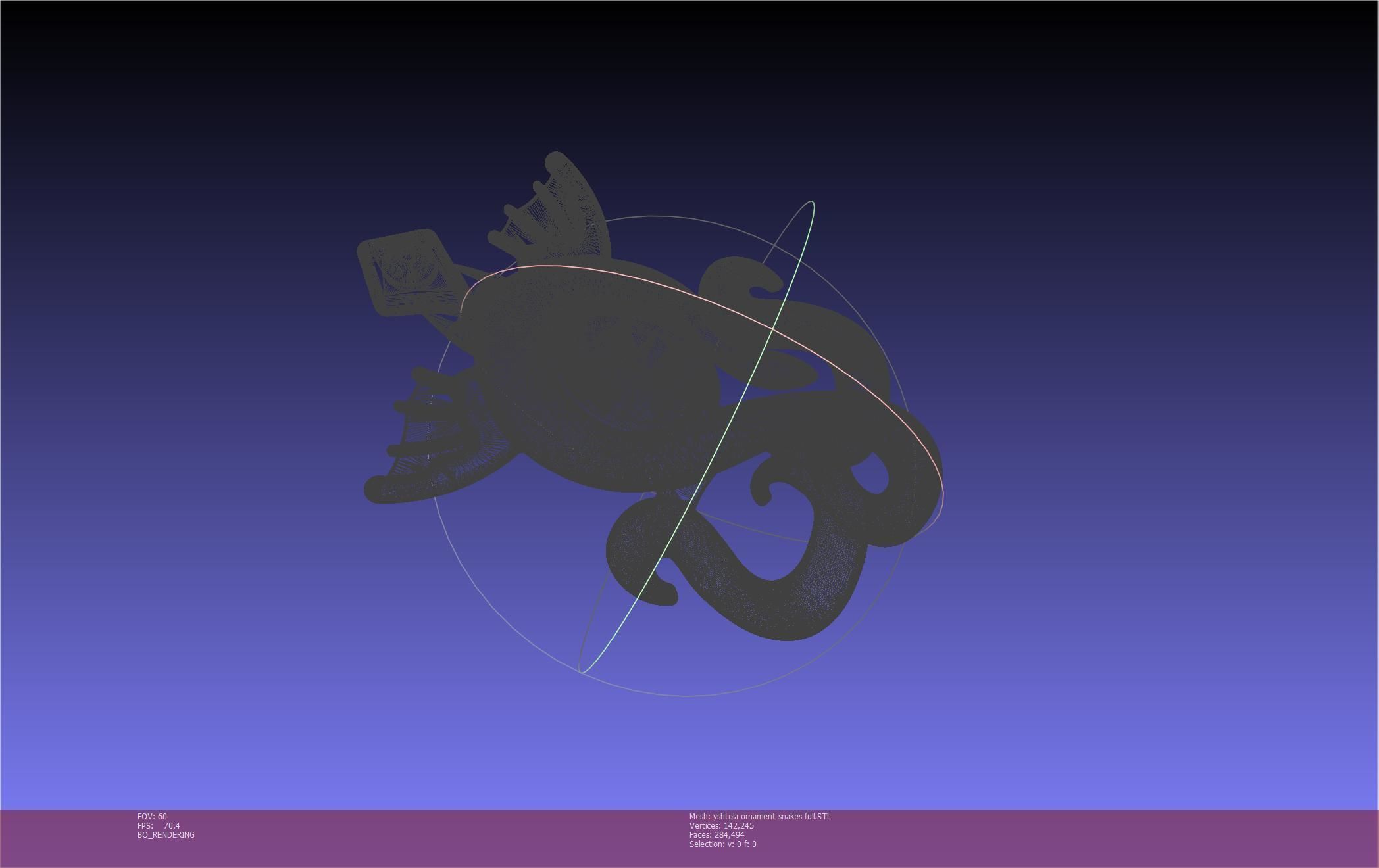 Final Fantasy XIV Yshtola Snake Pendant Basic Model 3D print model_54