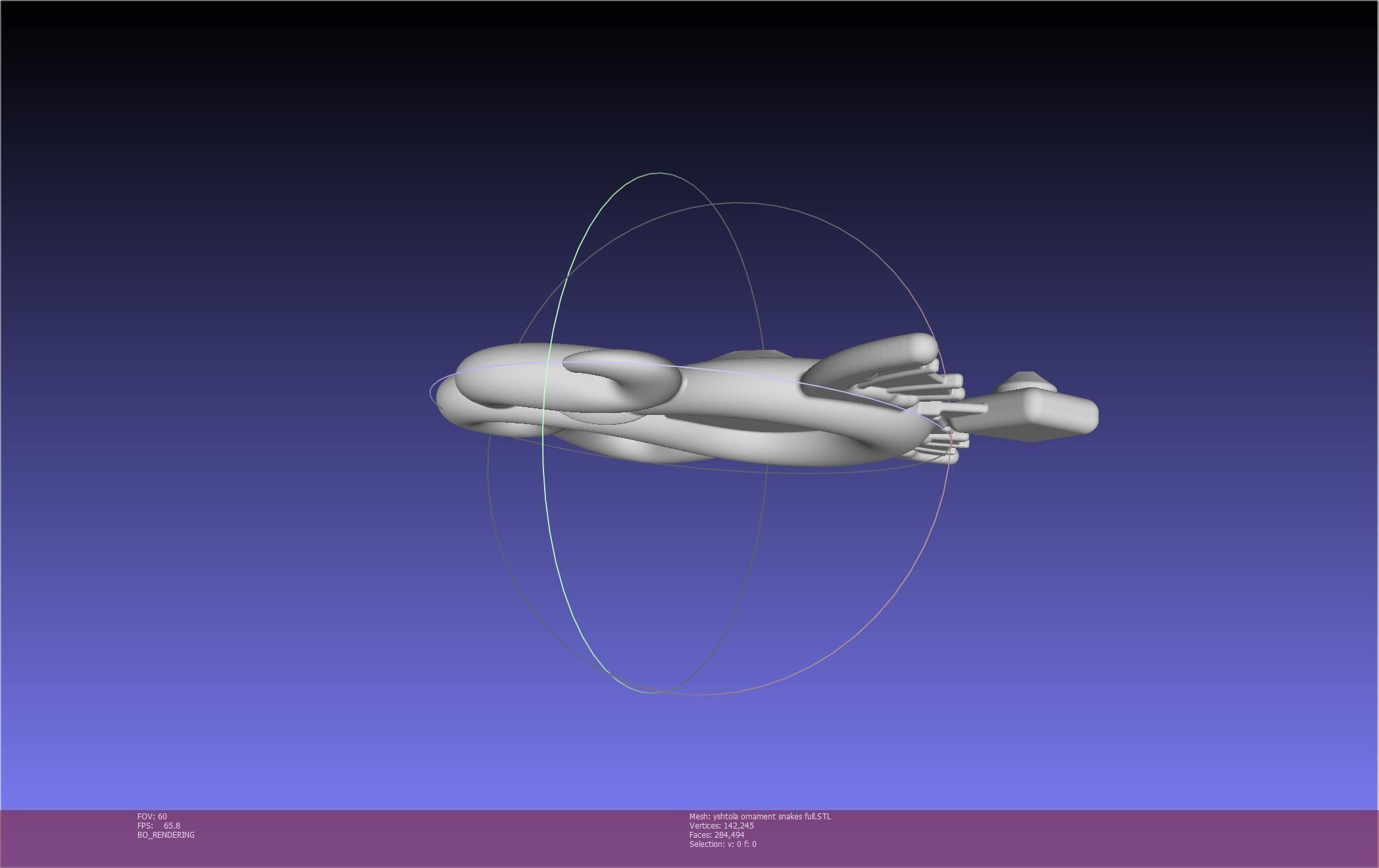 Final Fantasy XIV Yshtola Snake Pendant Basic Model 3D print model_22