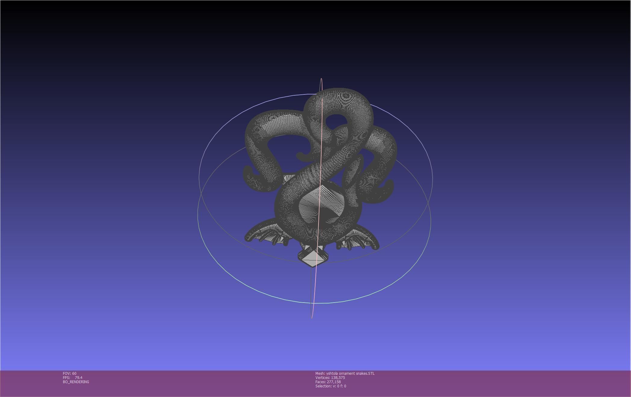 Final Fantasy XIV Yshtola Snake Pendant Basic Model 3D print model_85